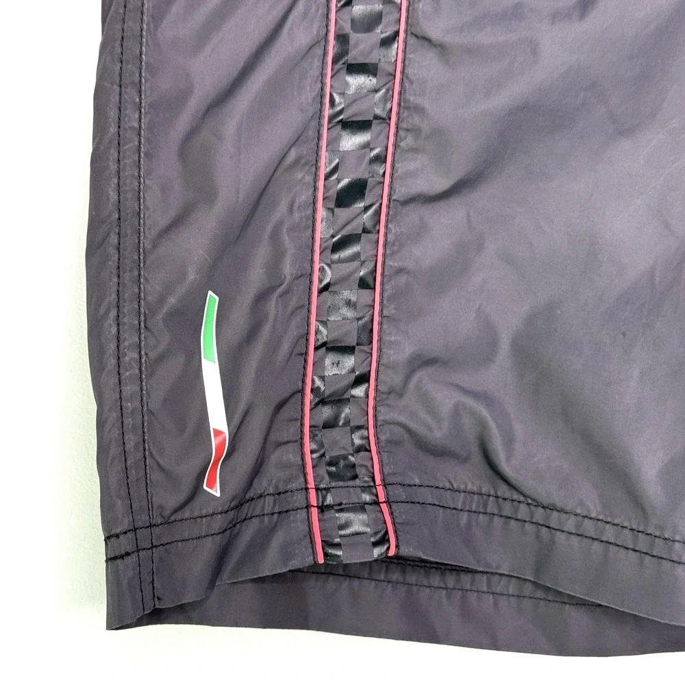 Ferrari Swim Trunks Size S Gray White Mesh Board Shorts‎ Logo Italy Racing Rare
